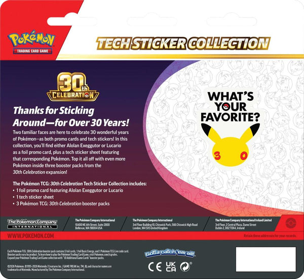 Pokémon TCG: 30th Celebration Tech Sticker Collection (PREORDER)