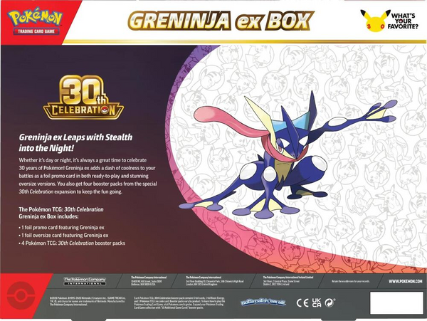 Pokémon TCG: 30th Celebration Greninja ex Box front