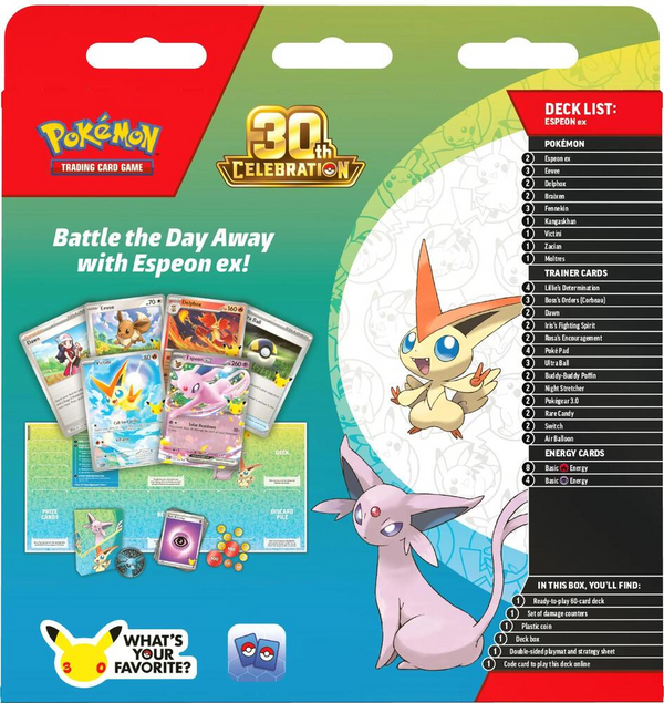 Pokémon TCG: 30th Celebration Battle Deck - Espeon / Umbreon ex
